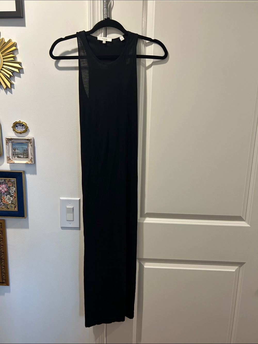 Vince Black Sleeveless Maxi Tank Dress